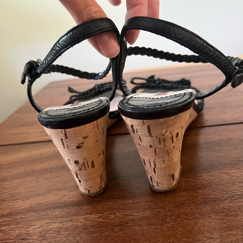 Prada Black Braided Strap Sandals - Picture 9 of 13